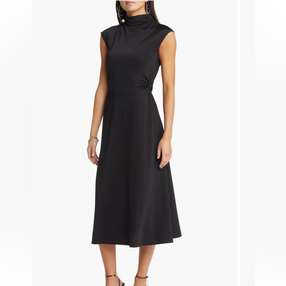 Open Edit Ring Detail A-Line Midi Dress Sz L. Work once.